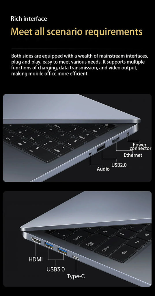 15.6 Inch Laptop Intel Core I9-12900H/i9-10885H Windows 11 Por 2*DDR4 2*M.2 SSD High-End Gaming Computer WIFI5 BT