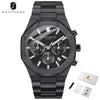 SAPPHERO Men's Watch Waterproof watch Chronograph function Date Glowing Hands Stainless Steel Watch Business  Watch For Men Gift