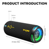 Portable Bluetooth Speaker with Stereo Sound, IPX7 Waterproof, 24-Hour Playtime, Wireless Speaker for Home, Outdoors, Travel
