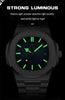 POEDAGAR Luxury Brand Men's Quartz Wristwatch Stainless Steel Waterproof Luminous Date Man Clock Square Business Watches For Men