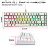 60% gaming Keyboard and mouse combo set gamer white key board combo computer wired keyboards mouses office teclado for laptop pc