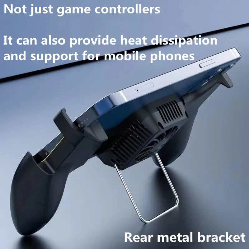 S-02 Mobile Phone Gaming Accessories Gamepad Joystick Controller with Air-cooled Cooling Fan for IPhone Android PUBG Game Cooler
