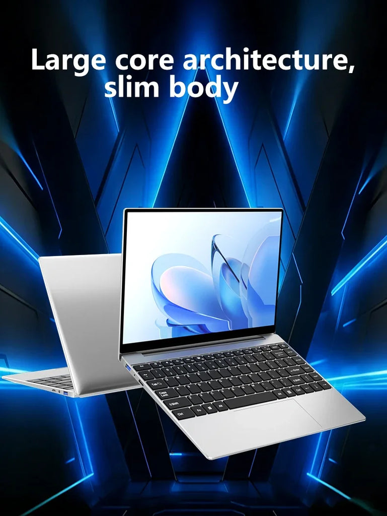 Ultra Slim LENO 14.1" Laptop Intel 4405U Windows11 16GB 2TB SSD 1920*1080 Display Office Gaming Study Computer