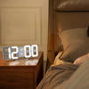 3D Digital Wall Clock Decoration for Home Glow Night Mode Adjustable Electronic Watch Living Room LED Clock Decor Clocks Garden