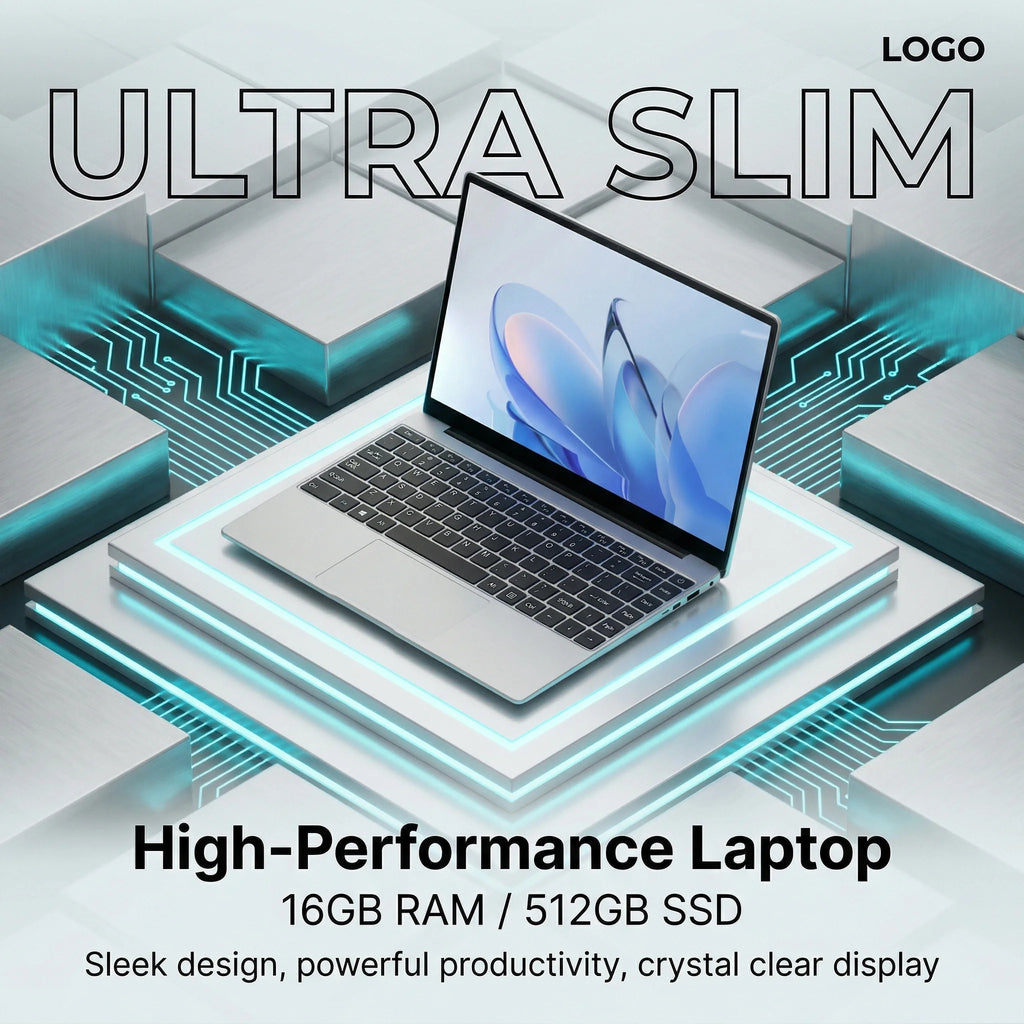 New Ultra Slim 14.1 Inch Laptop Intel Core I3-6100U 32GB RAM 2TB SSD 1920*1080 FHD Display Windows 11 Pro Office Study Computer