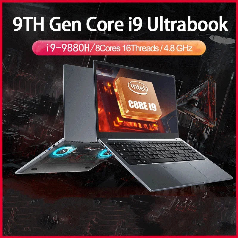 15.6 Inch Laptop Intel Core I9-12900H/i9-10885H Windows 11 Por 2*DDR4 2*M.2 SSD High-End Gaming Computer WIFI5 BT