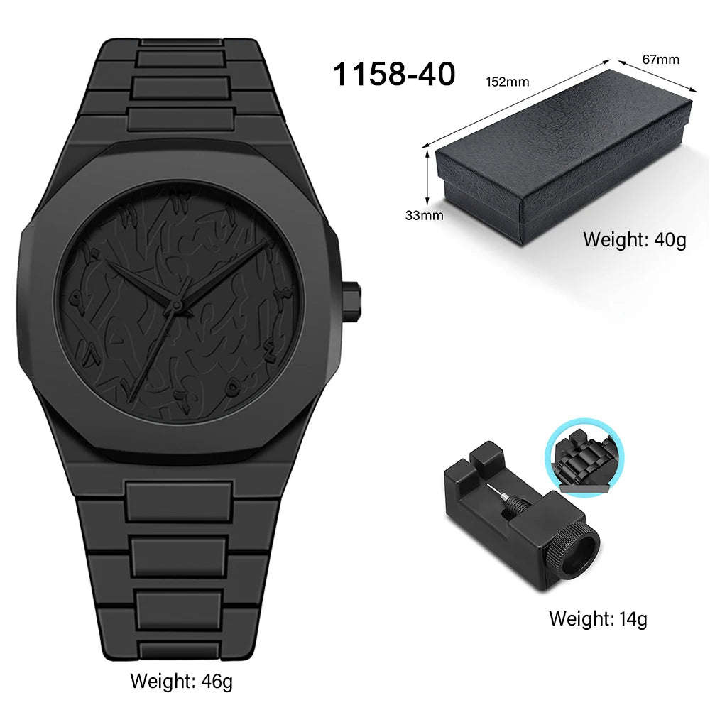 Men's Classic Business Watch Arabic Numerals Polycarbonate Quartz Watch Fashion Sports Watch Slim Waterproof Clock