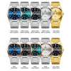 BINBOND Fashion New Men Business Watch Leisure Quartz Stainless Steel Buckle Watches Waterproof Luminous Calendar Men's Watches