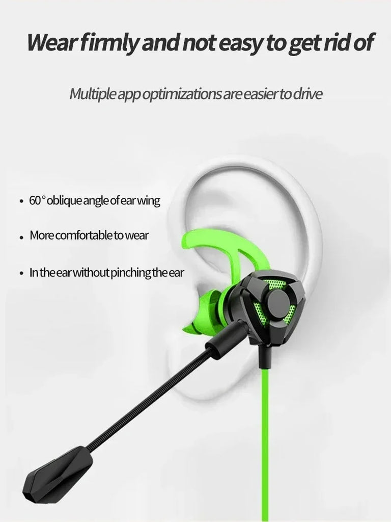 Universal Wired Earphone Headset Gamer Headphones Gaming Earbuds With Mic For Pubg PS4 CSGO Casque Phone Tablet Laptop Game