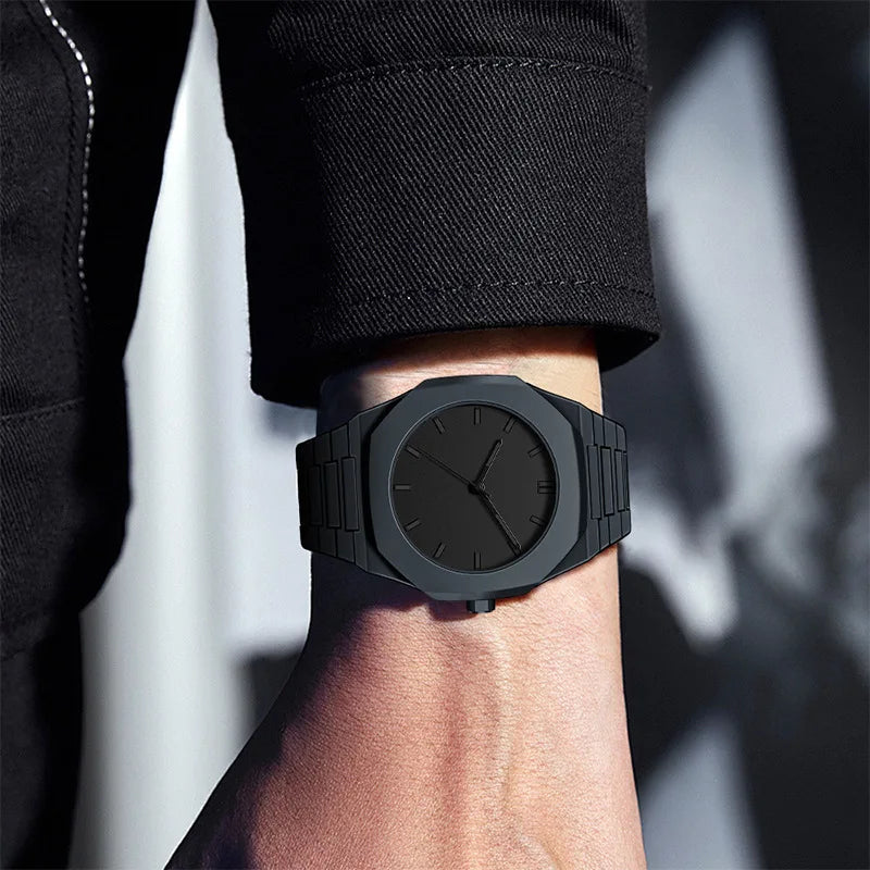 New Trend Fashion Men Watch Business Men Quartz Watch Classic Waterproof Round Watches Art Arabic Digital Dial Men's Clock