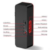 Portable Bluetooth Speaker Wireless Dual Horn Speakers Stereo Loudspeaker with FM Mode Hifi Sound IPX5 Waterproof Outdoor