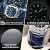 POEDAGAR Top Luxury Man Watch Date Waterproof Luminous Leather Watches For Men High Quality Square Men's Quartz Wristwatch Reloj