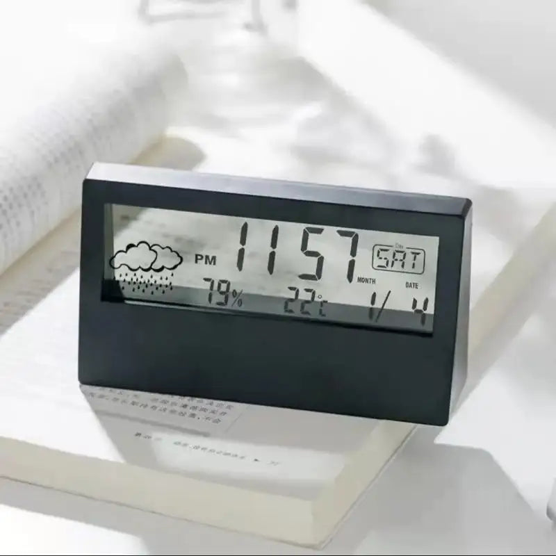 Home Essential – Indoor LED Digital Thermometer, Hygrometer Clock and Weather Station