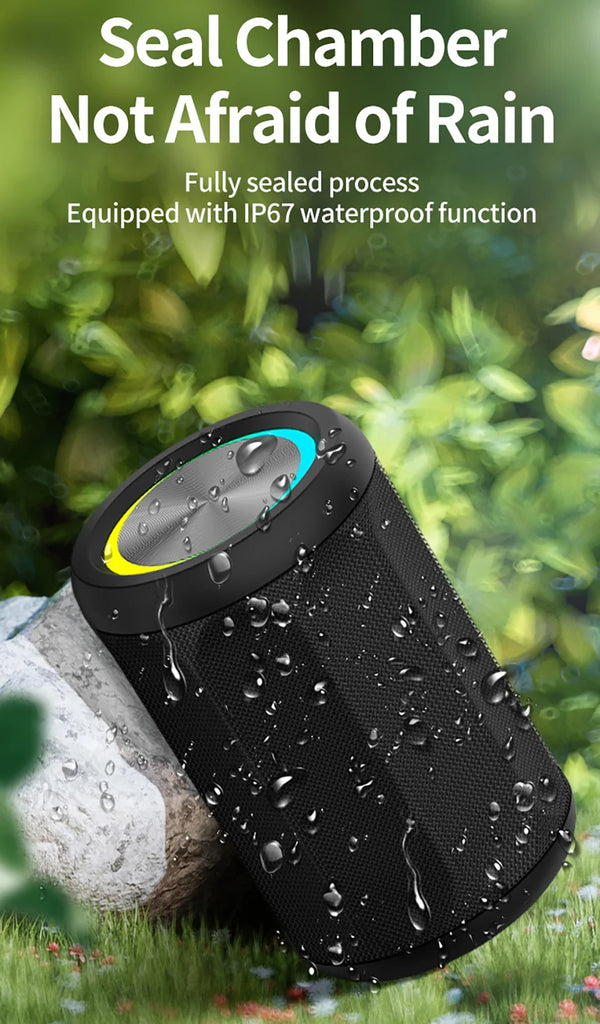 Bluetooth Speaker Wireless LoudSound Subwoofer Outdoor Portable Heavy Bass Fabric Speaker TWS Stereo RGB Ambient Light Speakers