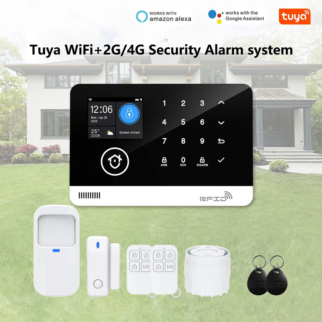 Tugard WiFi GSM Wireless Home Alarm Kit, Surveillance Camera, APP Remote Control, Door Window Sensor for Safety