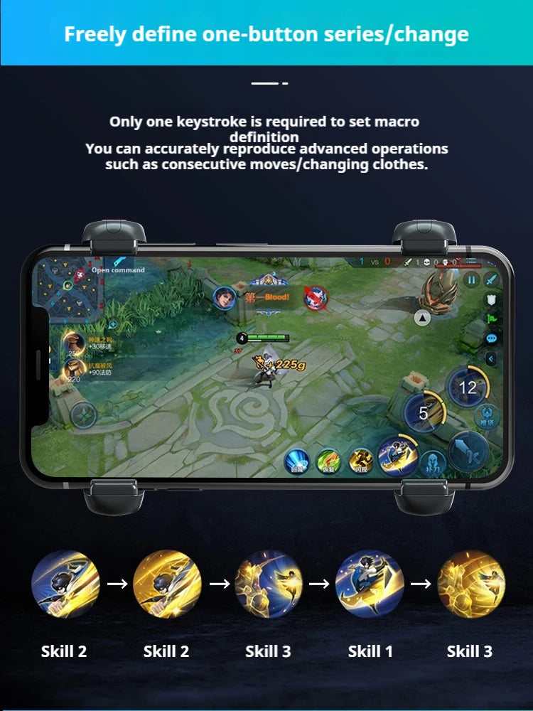 2025 New Ghost S07 Wireless Bluetooth Mobile Gaming Controller FPS Game Auxiliary Controller Intelligent Mapping For Android IOS