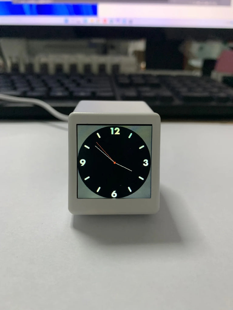 Smart WiFi Digital Desk Clock Weather Station Multi-Functional Alarm GIF Display Desktop Decor Gadget for Bedroom Home Office