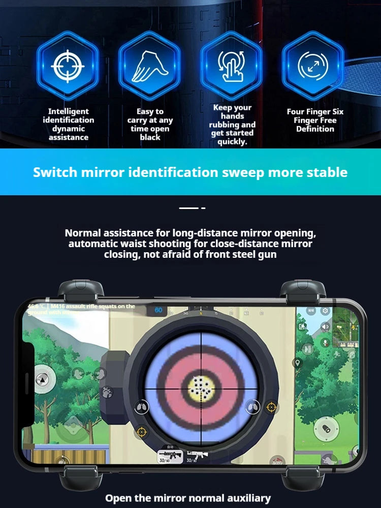 2025 New Ghost S07 Wireless Bluetooth Mobile Gaming Controller FPS Game Auxiliary Controller Intelligent Mapping For Android IOS