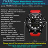 Men's Watch Fashion Sports Electronic Wristwatch Large dial Multifunctional Waterproof Luminous Alarm Kids Male's Military Watch