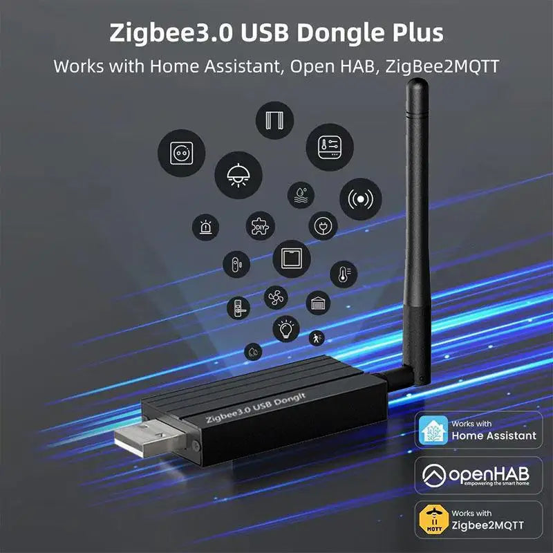 ZigBee 3.0 USB Dongle Universal Open-Source Wireless Hub With Detachable Antenna For Home Assistant Smart Home