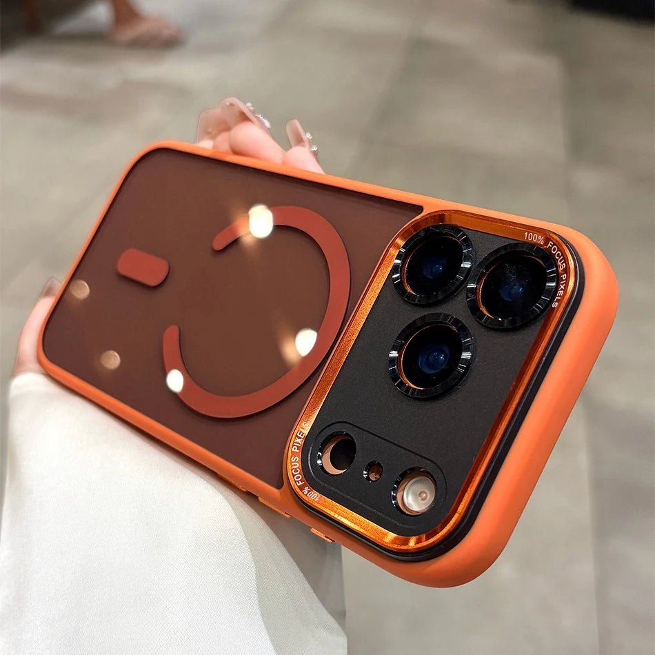 Luxury Transparent for Magsafe Case for IPhone 17 Pro Max 17Air 16 15 14 13 12 11 Pro Max Plating Camera Shockproof Cover