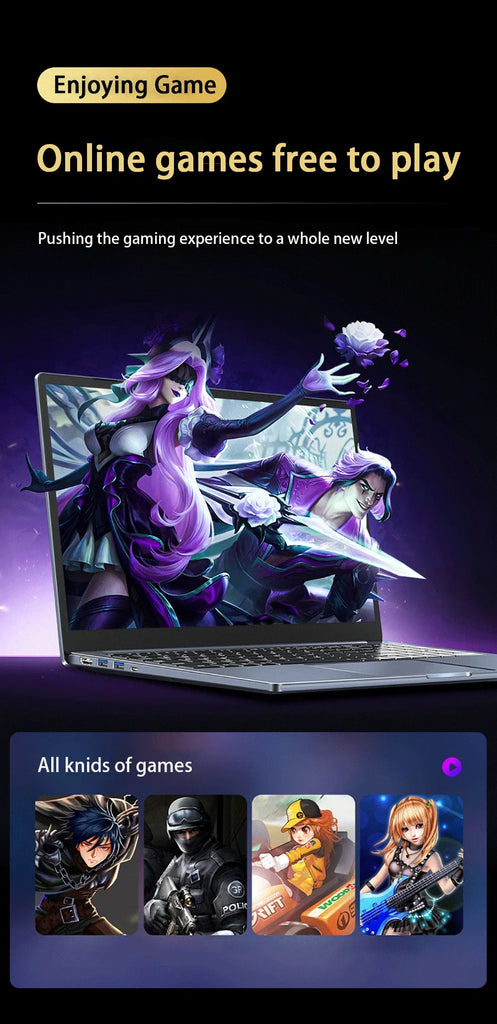 15.6 Inch Laptop Intel Core I9-12900H/i9-10885H Windows 11 Por 2*DDR4 2*M.2 SSD High-End Gaming Computer WIFI5 BT