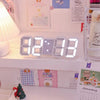 3D Digital Wall Clock Decoration for Home Glow Night Mode Adjustable Electronic Watch Living Room LED Clock Decor Clocks Garden