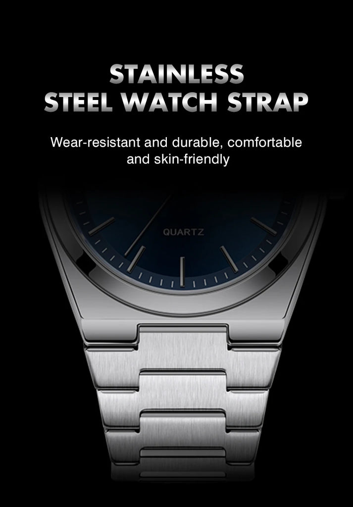 PENGAGAR Luxury Sport Quartz Man Wristwatch Waterproof Luminous Date Week Men Watches Stainless Steel Men's Watch Male Reloj+box
