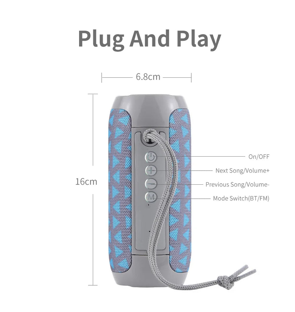 Bluetooth Speaker T&G TG117 Portable TWS Sound Box Waterproof Loudspeaker Outdoor Stereo Surround Speakers Support TF FM Radio