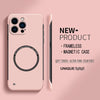 【Iron Plate Glue on Surfce 】Ultra Thin Hard Magnetic Frameless Phone Case For iPhone 15 14 Pro Max 13 12 Mini 11 Pro Max Cover