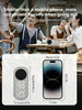 Bluetooth speaker, mirror-faced clock alarm clock smart speaker, bass-heavy FM card insertable small speaker