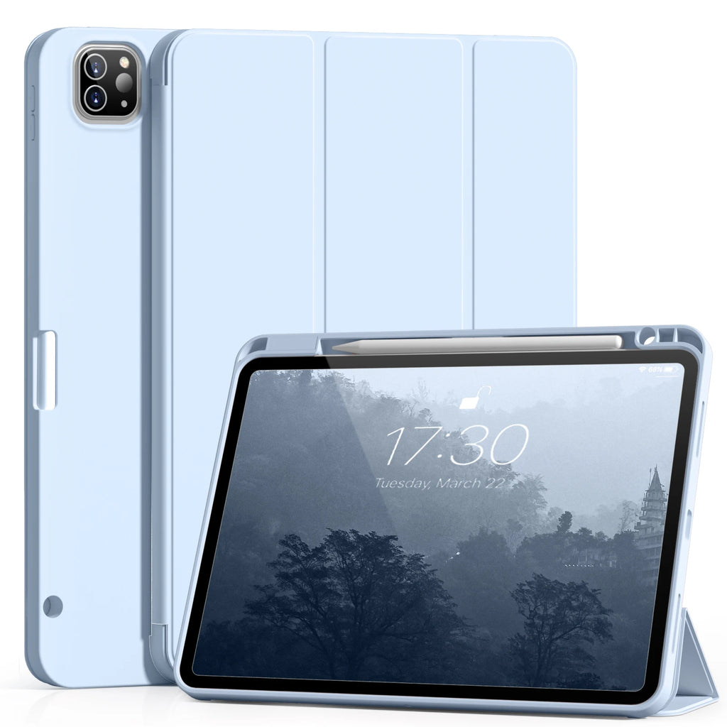 RBP For iPad Pro 11 12.9 inch with Pencil Holder Case, For iPad Air 4/5th Generation 10.9 inch mini 6 Soft Slim TPU Tablet Cover