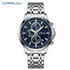 CRRJU Brand Creative Multifunction Male Wristwatch Date Display Stainless steel Men Quartz Watch Waterproof Sports Chronograph