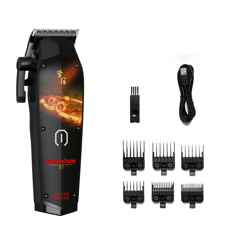 New D0 MadeShow M10M11 Professional Hair Clipper + Trimmer Set 0.1mmHair Cutting Machine Cutting T Blade High Speed High Quality