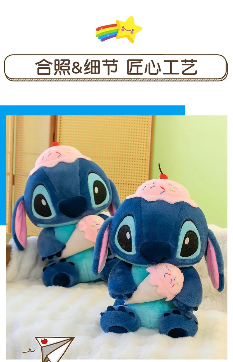 23/45cm Giant Stitch Plush Toy Girl Sleep Pillow Large Plushies Cloth Doll Children's Birthday Gift