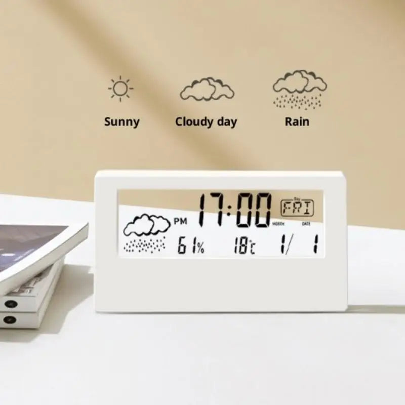 Home Essential – Indoor LED Digital Thermometer, Hygrometer Clock and Weather Station