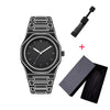 Lightweight Polycarbonate case high tech black men's watch classic simple silicone strap men's quartz watch fashion style clock