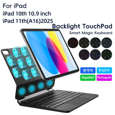 Magic Keyboard  for iPad 10th 10.9 inch Case for iPad 11th 10.9 inch A16 2025 Generation Cover Smart Cover Magic Keyboard