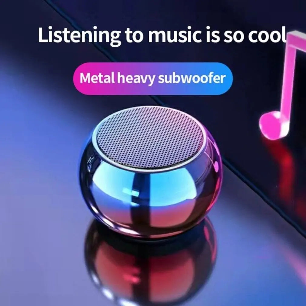 Wireless Bluetooth Speaker Portable Small Steel Gun Metal Heavy Stereo Surround Subwoofer Outdoor Mini Bluetooth Small Speaker