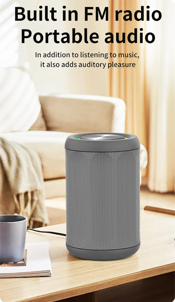 Bluetooth Speaker Wireless LoudSound Subwoofer Outdoor Portable Heavy Bass Fabric Speaker TWS Stereo RGB Ambient Light Speakers