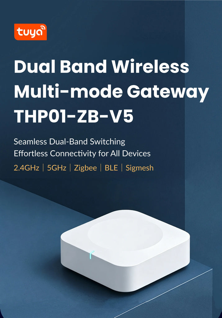 Zigbee Bluetooth Gateway Hub Wifi 2.4G/5G Smart Home Bridge Connect 128 Devices Automation App Control with Tuya/Smart Life