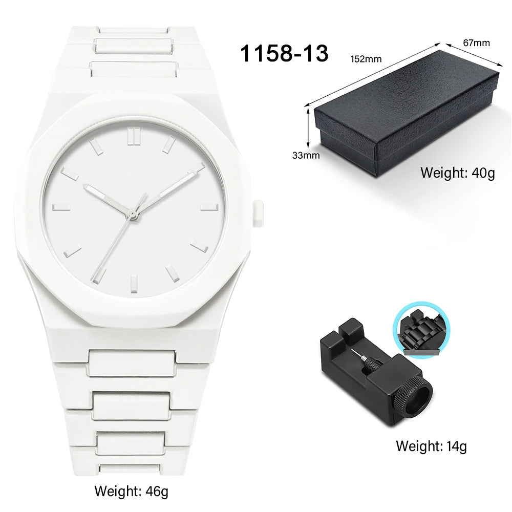 Men's Classic Business Watch Arabic Numerals Polycarbonate Quartz Watch Fashion Sports Watch Slim Waterproof Clock