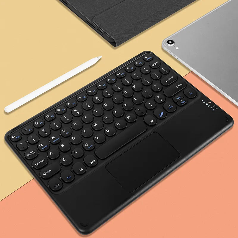 Bluetooth Wireless Keyboard With Touchpad Hebrew Spanish Korean For iPad Pro Air for Xiaomi Huawei Android Windows Tablet