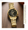 CRRJU Brand Creative Multifunction Male Wristwatch Date Display Stainless steel Men Quartz Watch Waterproof Sports Chronograph
