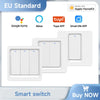 Smart Home  Homekit Smart WiFi Push Button Wall Switches 1/2/3Gang LED Room Lights for iphones Works with Siri Voice