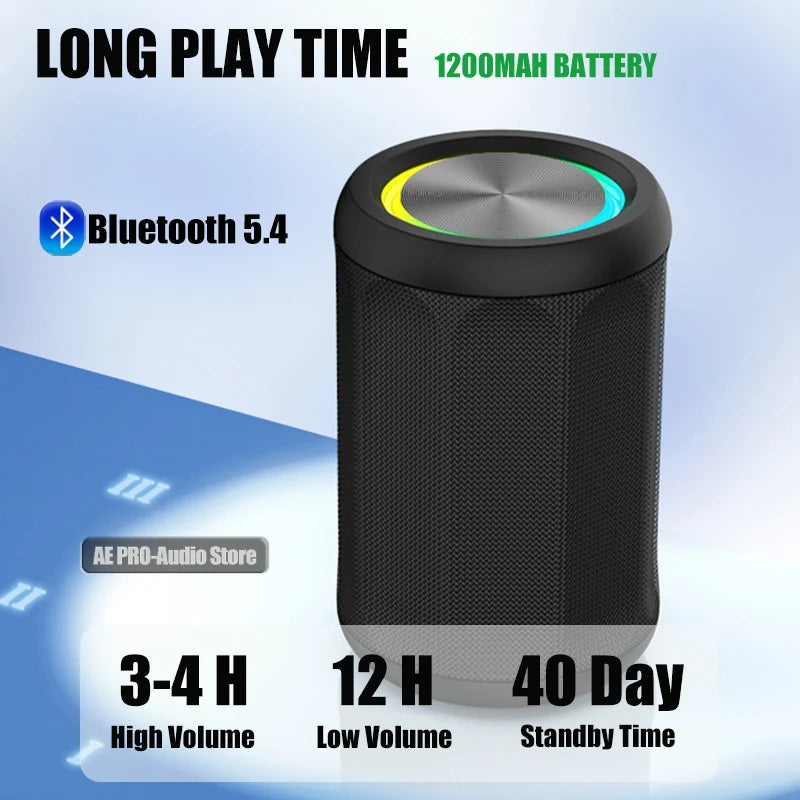 Bluetooth Speaker Wireless LoudSound Subwoofer Outdoor Portable Heavy Bass Fabric Speaker TWS Stereo RGB Ambient Light Speakers