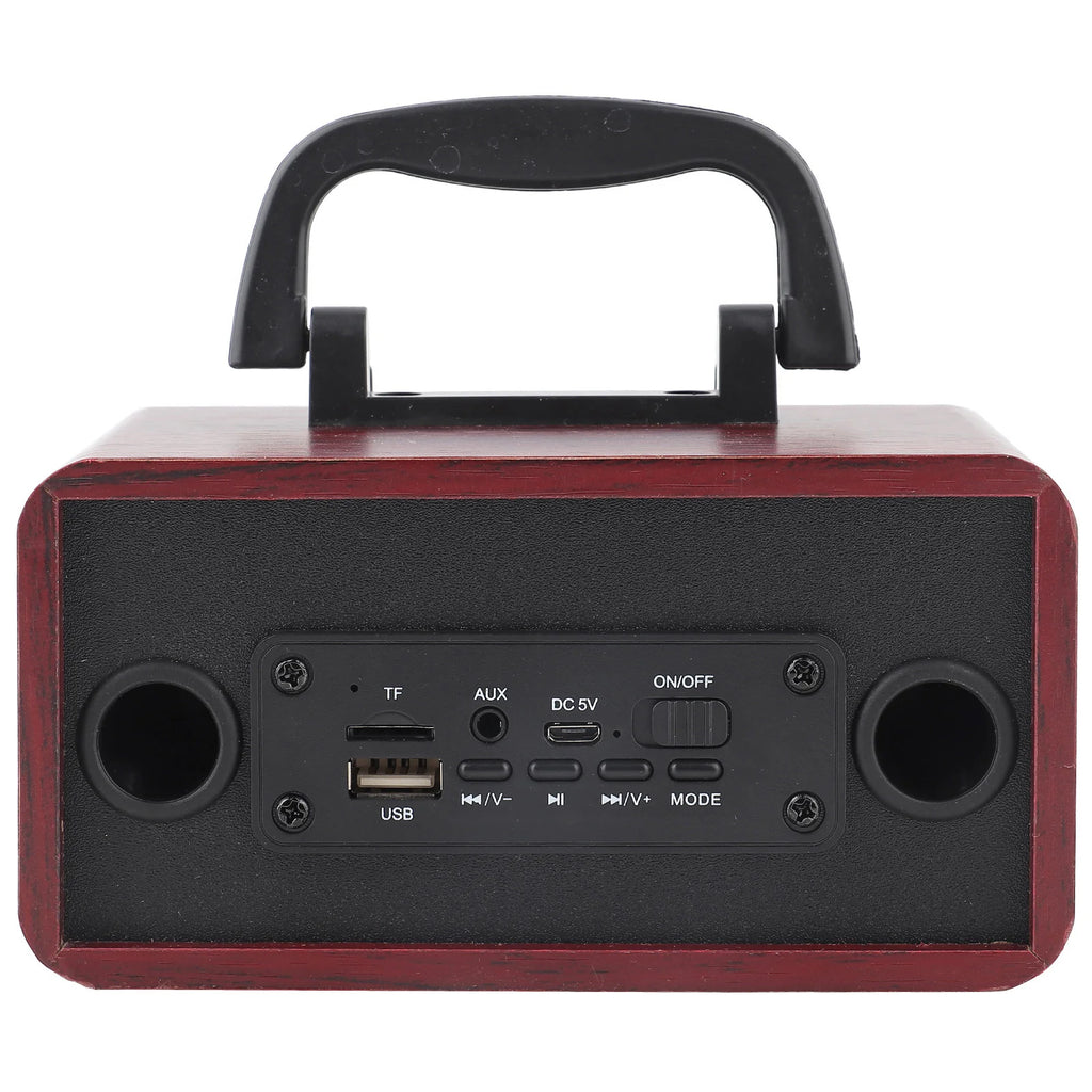 Bluetooth Speaker Retro Wooden Wireless Bluetooth Speaker Portable Music Player for Mobile Phone PC