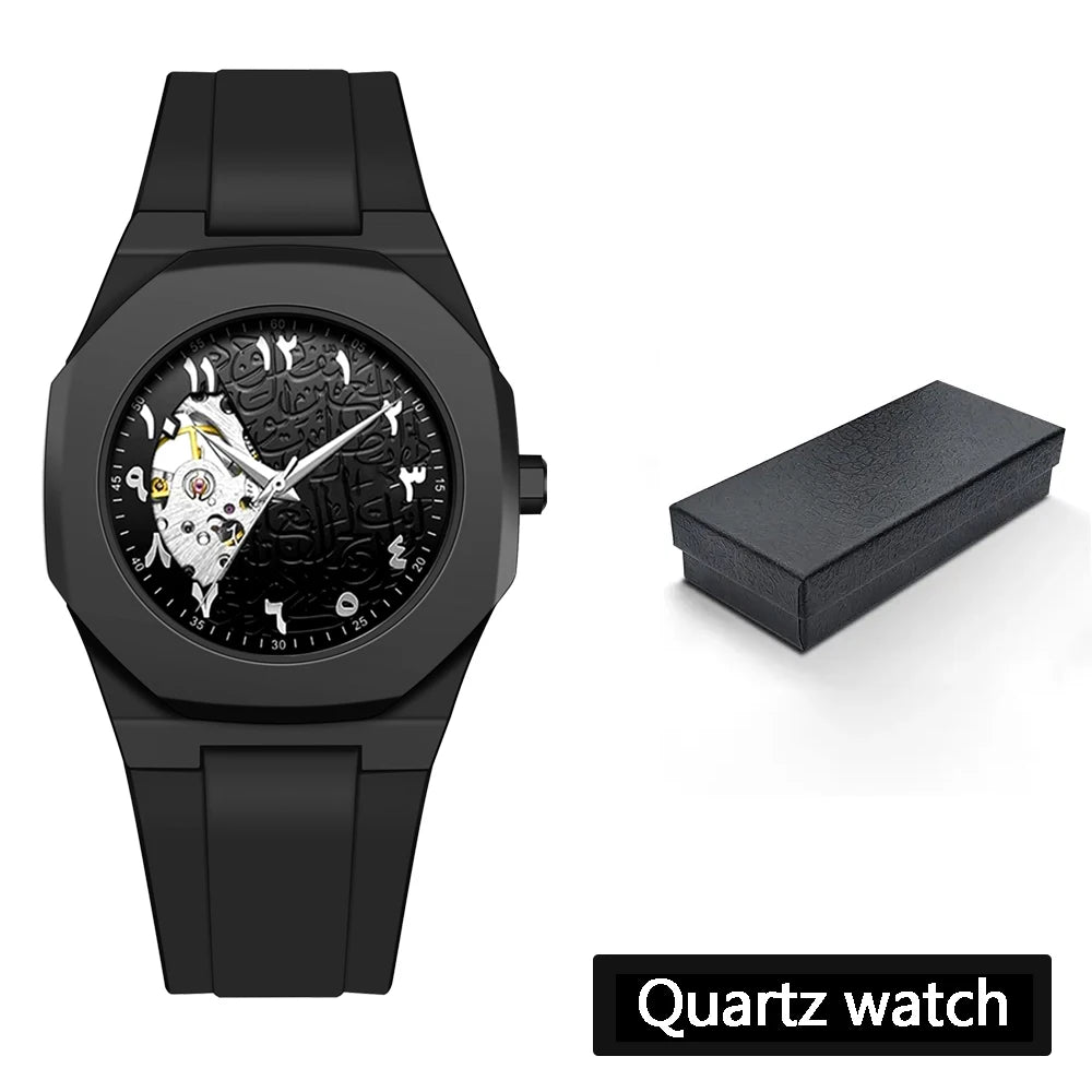 Men's Classic Business Watch Arabic Numerals Polycarbonate Quartz Watch Fashion Sports Watch Slim Waterproof Clock