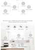 Home 4G GSM Alarm Security System 433MHz Wireless 2.4G WIFI Smart Alarm Kit Works with TUYA Smart Life APP Compatible with Alexa