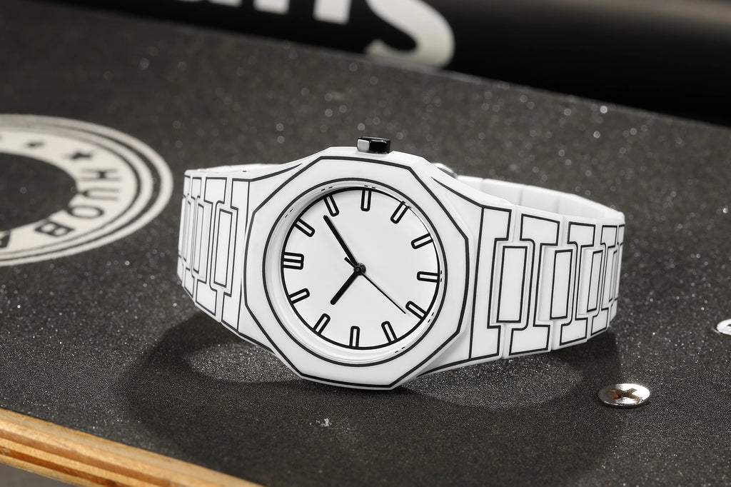 Simple casual men's women's watches, macaroon color quartz watches, round dial quartz watches, suitable for daily life, gifts